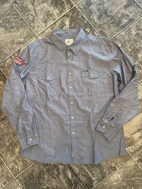 WRANGLER Vintage Men’s Denim Blue Rodeo Western Ranch Pearl Snap-Button Shirt